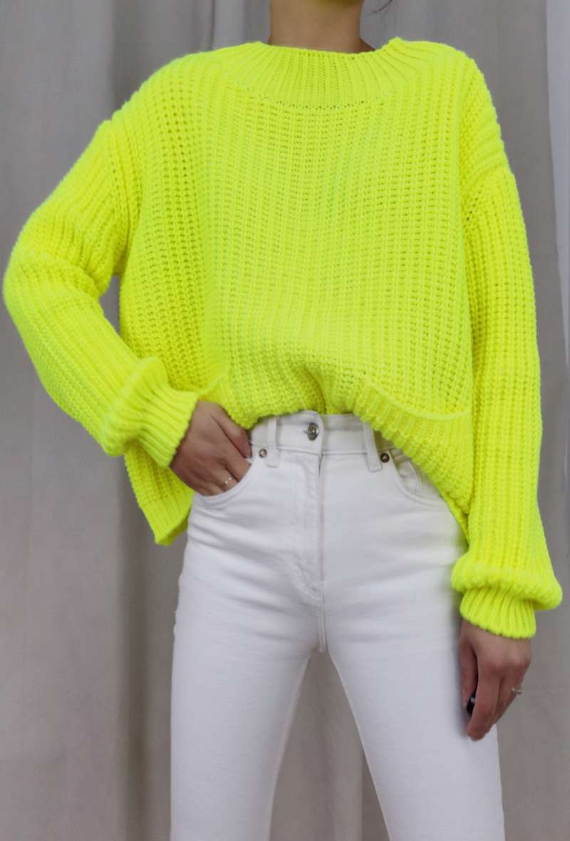Top en Maille Fluo Yellow