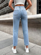 Jeans Mom Taille Haute Blue