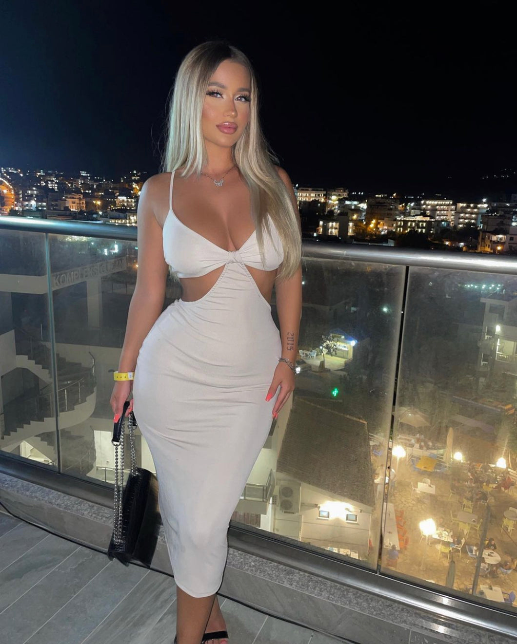 Robe Longue Côtelée Nude