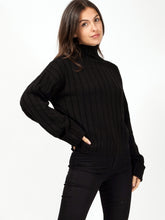 Pull Col Haut Black