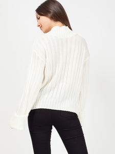 Pull Col Haut White
