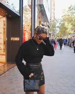 Pull Col Haut Black