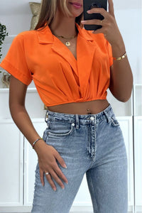 Blouse Crop Top Orange