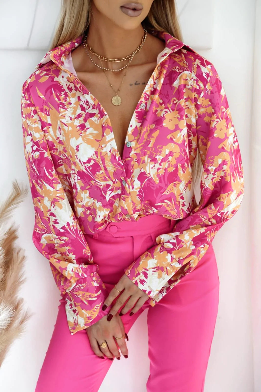 Chemise Floral Pink
