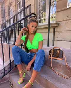Crop Top Neon Green