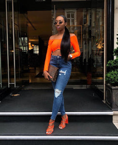 Crop Top Neon Orange