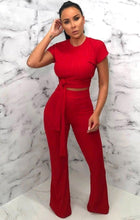 Ensemble Pantalon et Top Noué Red