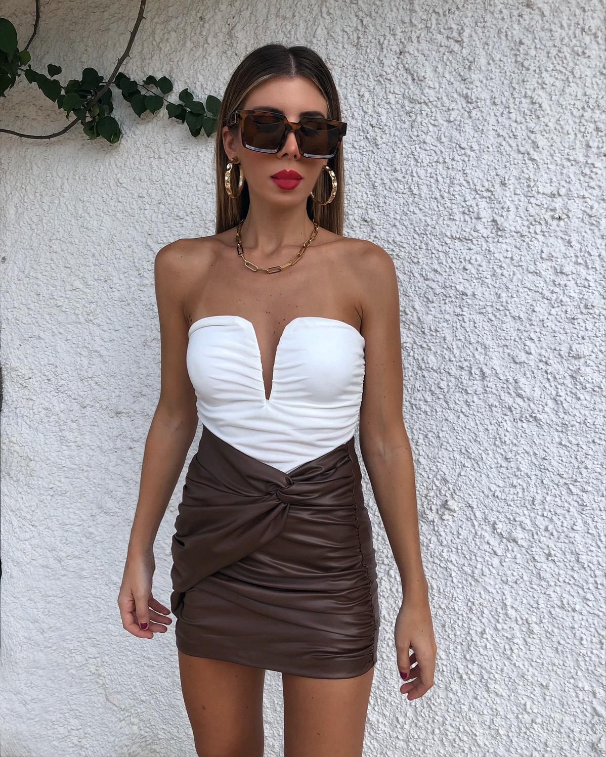 Jupe en hotsell cuir camel