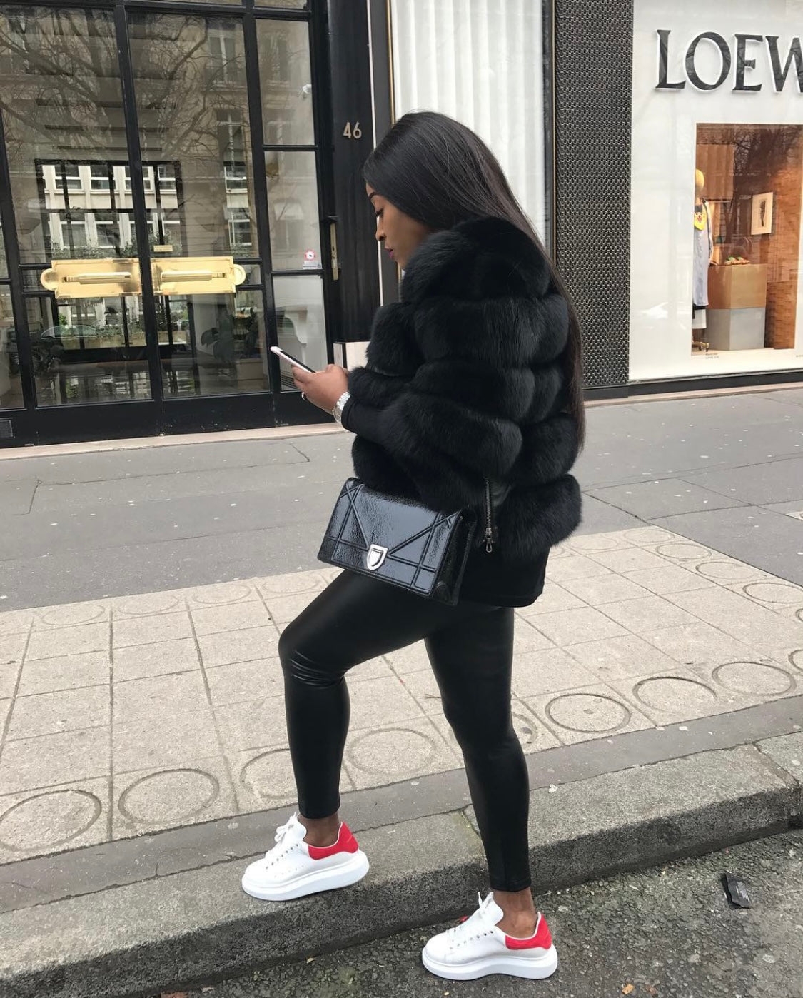 Legging discount en cuir