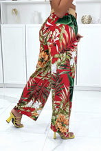 Pantalon Tropical à Ceinture Red
