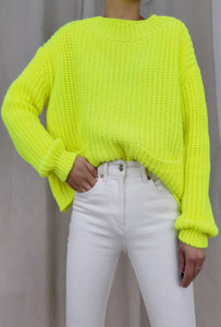Top en Maille Fluo Yellow