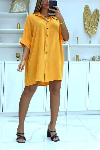 Robe Chemise Ample Mustard