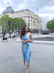 Robe Fendue Blue