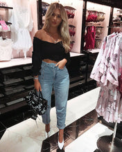 Top Bardot Black