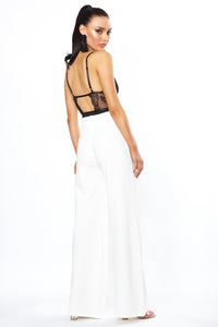 Pantalon Taille Haute White