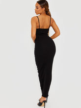 Robe Longue Côtelée Black