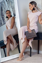 Robe Longue Fendue Pink