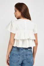 Top à Volants White